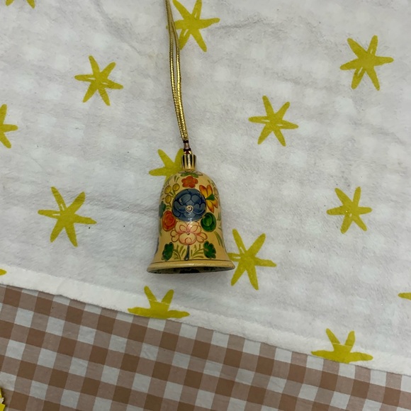 Multicolor Floral Bell Ornament - Picture 5 of 7